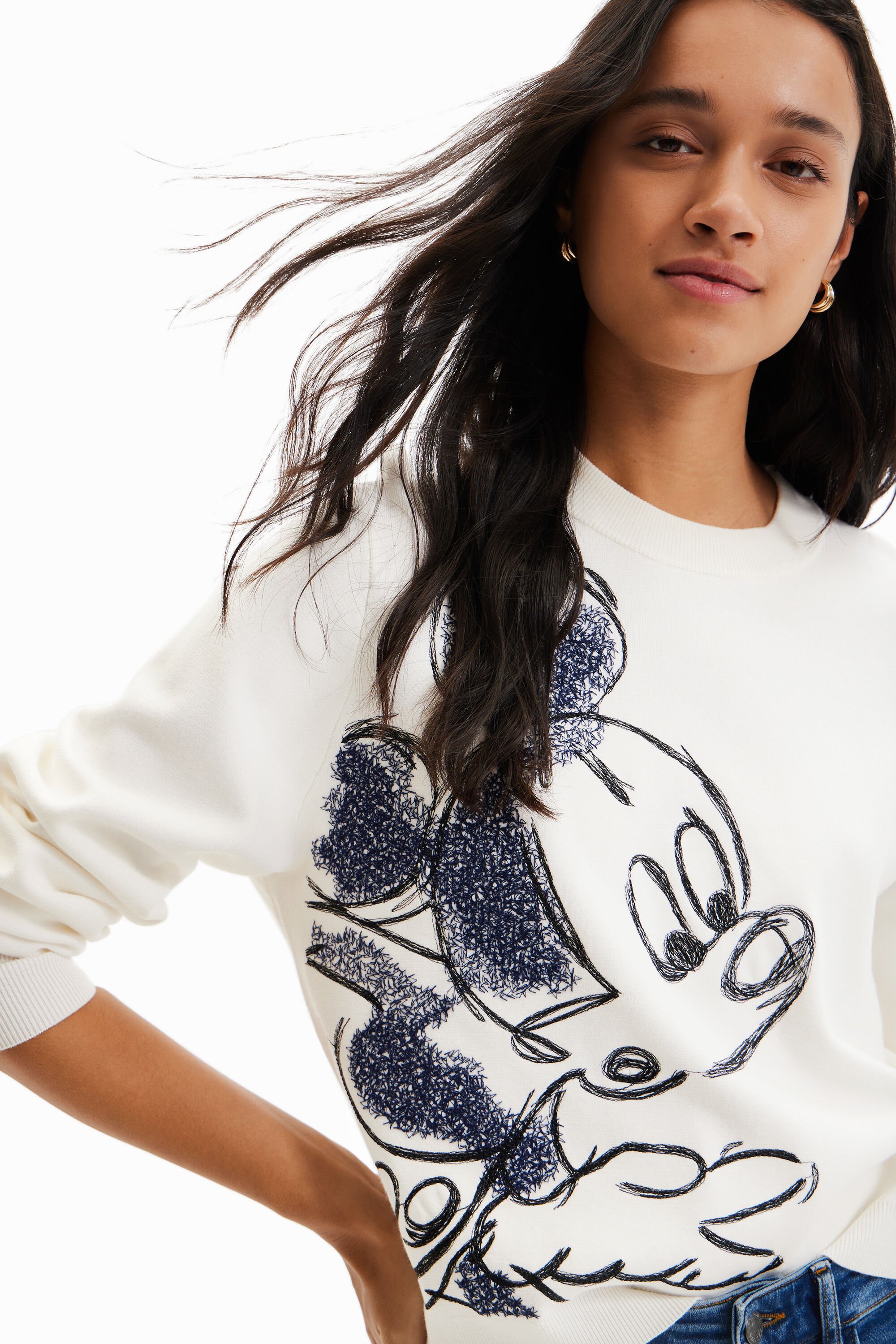 Pull broderie Mickey Mouse