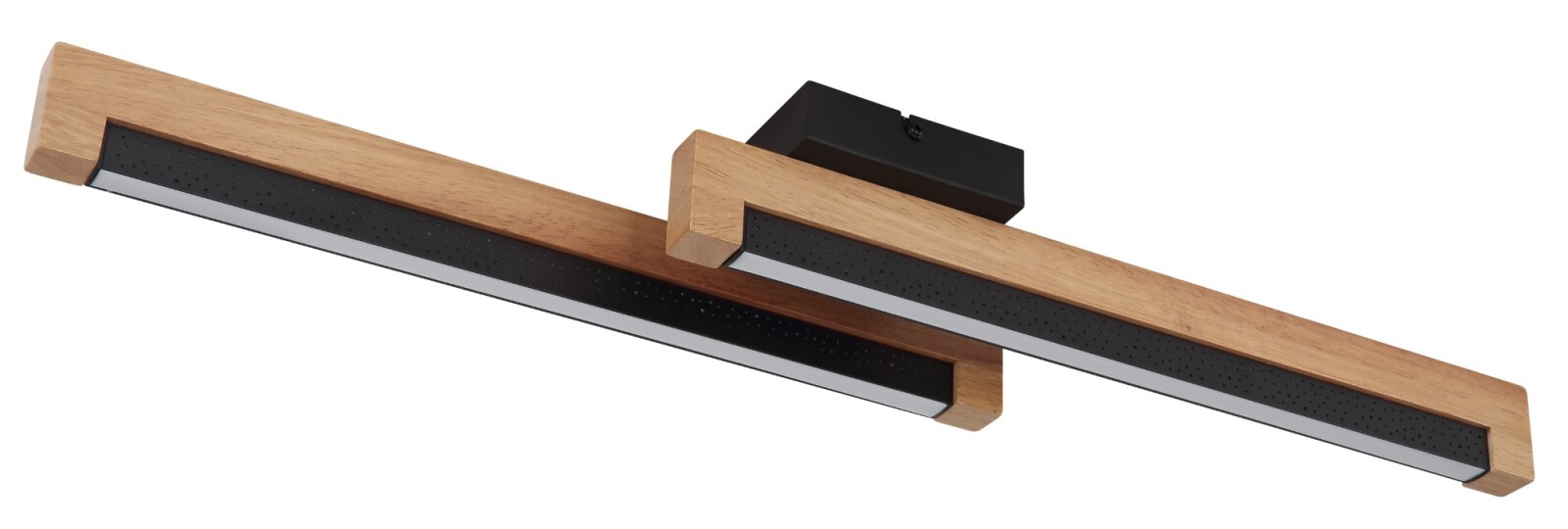 LED-Deckenleuchte - Holz-schwarz - 70 cm
