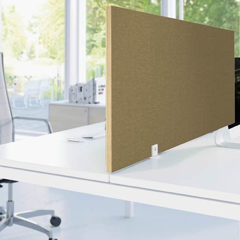 Jeu de pinces pour écran B-Zen mélaminé - bureaux partagés ép 30 mm max