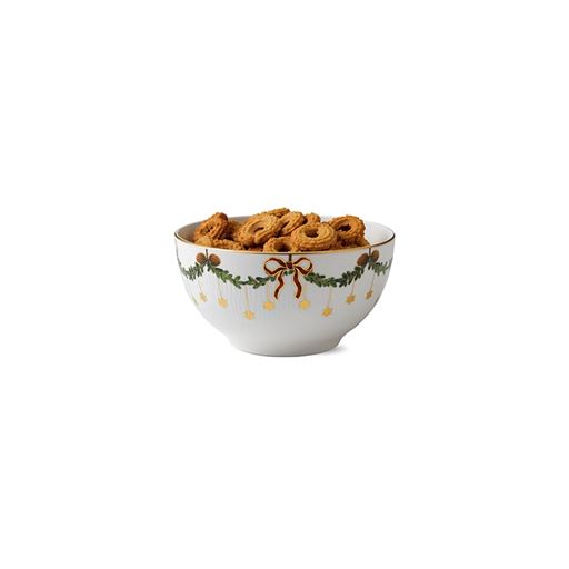 Royal Copenhagen Stjerne Riflet Jul Skål, Ø18 cm