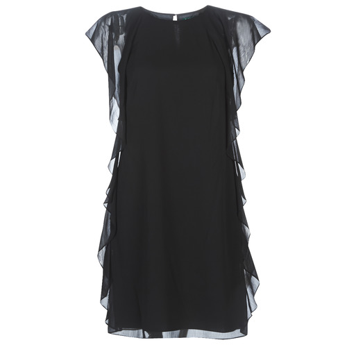 Lauren Ralph Lauren - RUFFLED GEORGETTE DRESS Negro