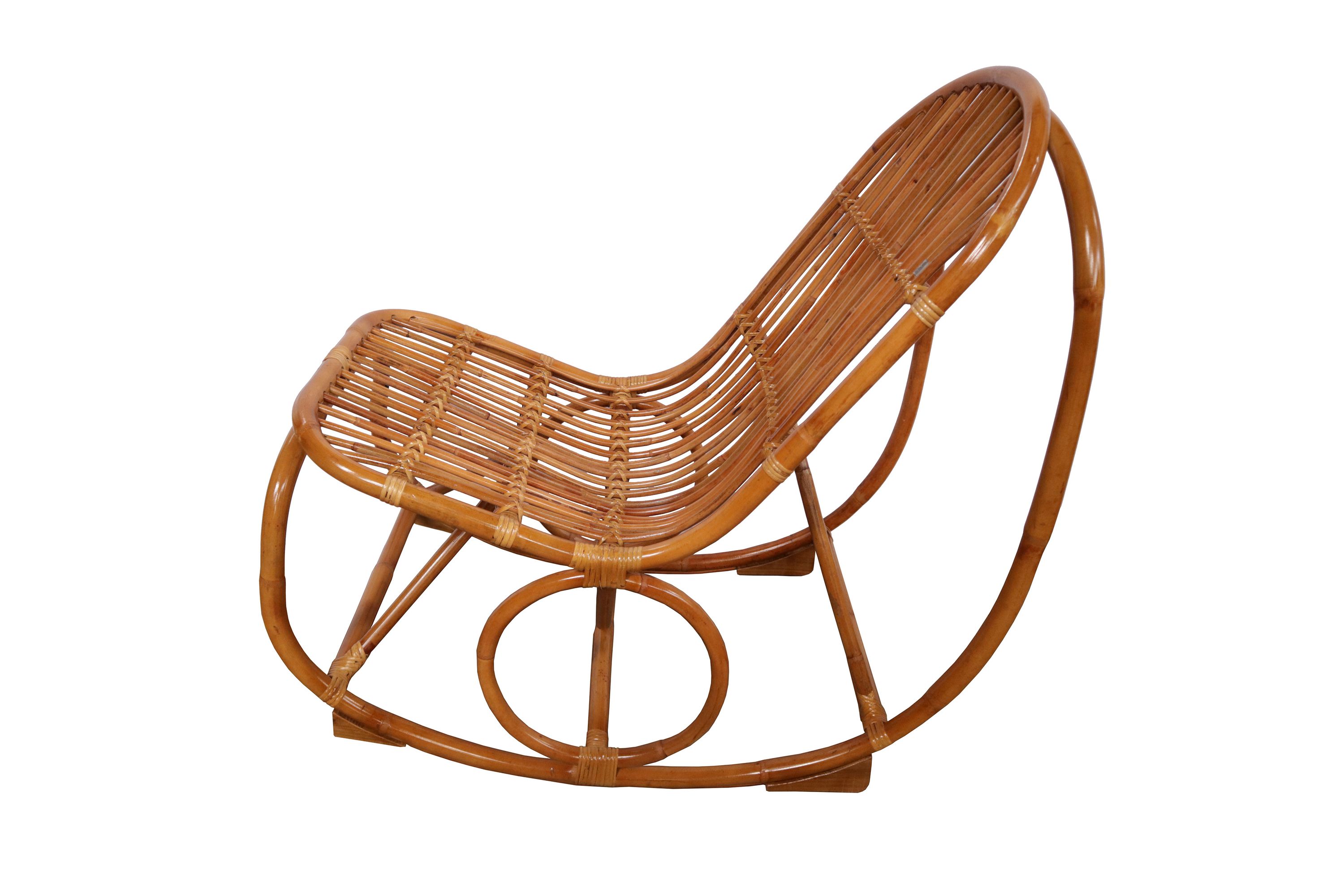 Schaukelstuhl Rattan Sessel Stuhl Relaxsessel Schaukelsessel Schwingsessel