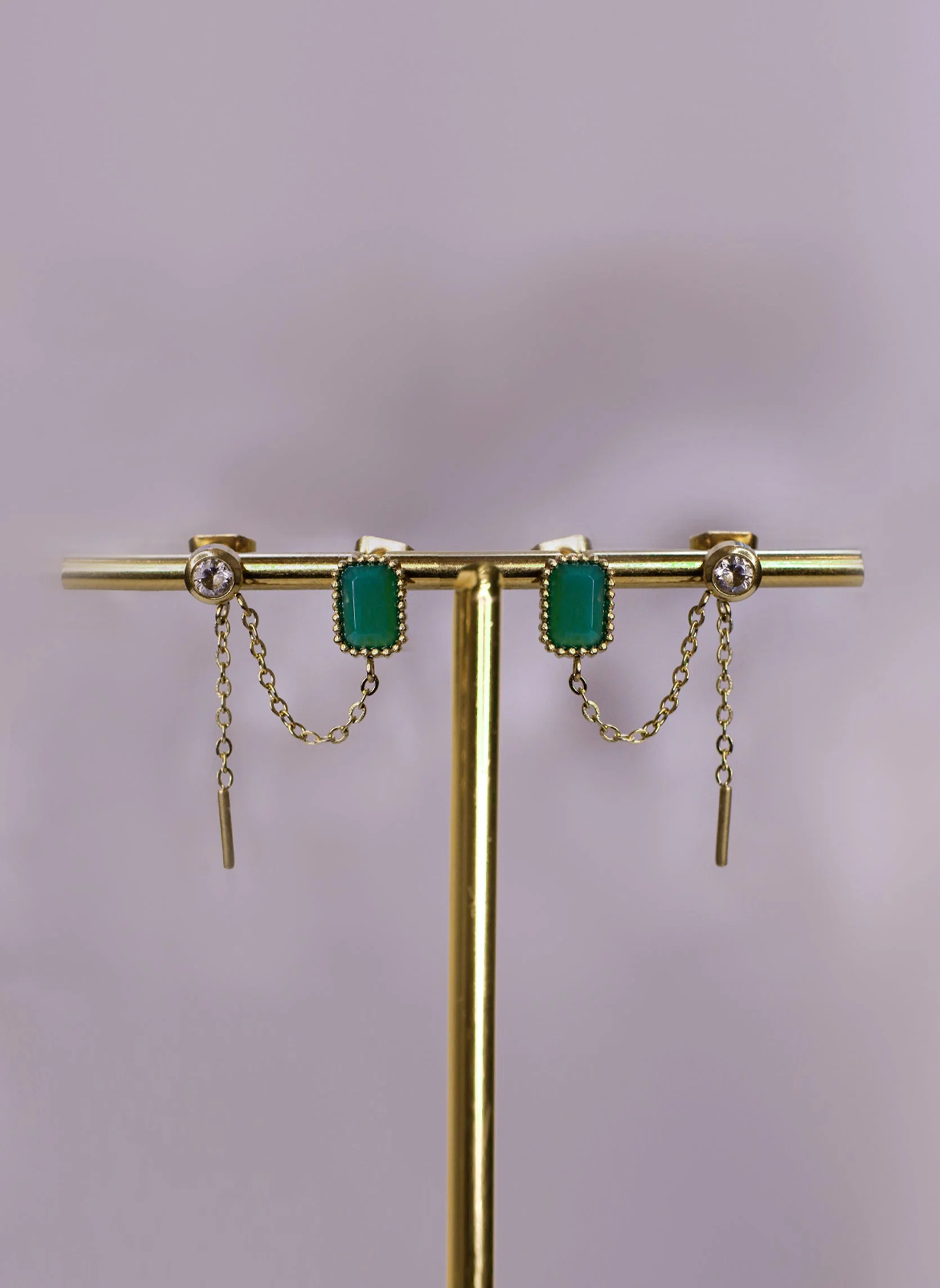 DAMONA - Boucles d'oreilles pendantes damona | Blanc
