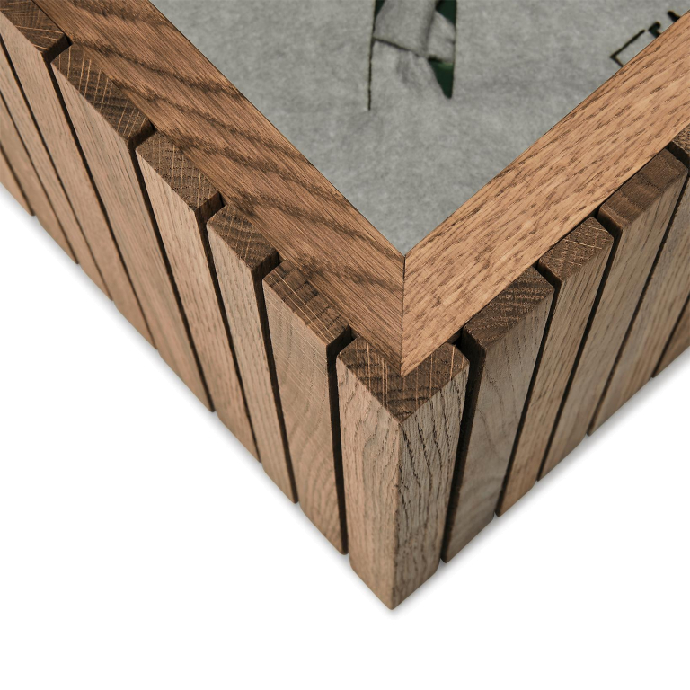 Squarely Copenhagen GrowON plantenbak incl waterreservoir 22x22 donker eiken