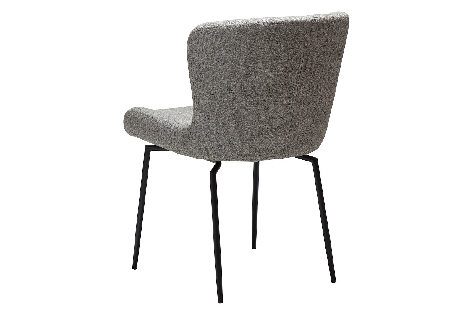 Glam spisestol Med sving og autoretur. Tekstil Bouclé Pebble Earth med sorte ben