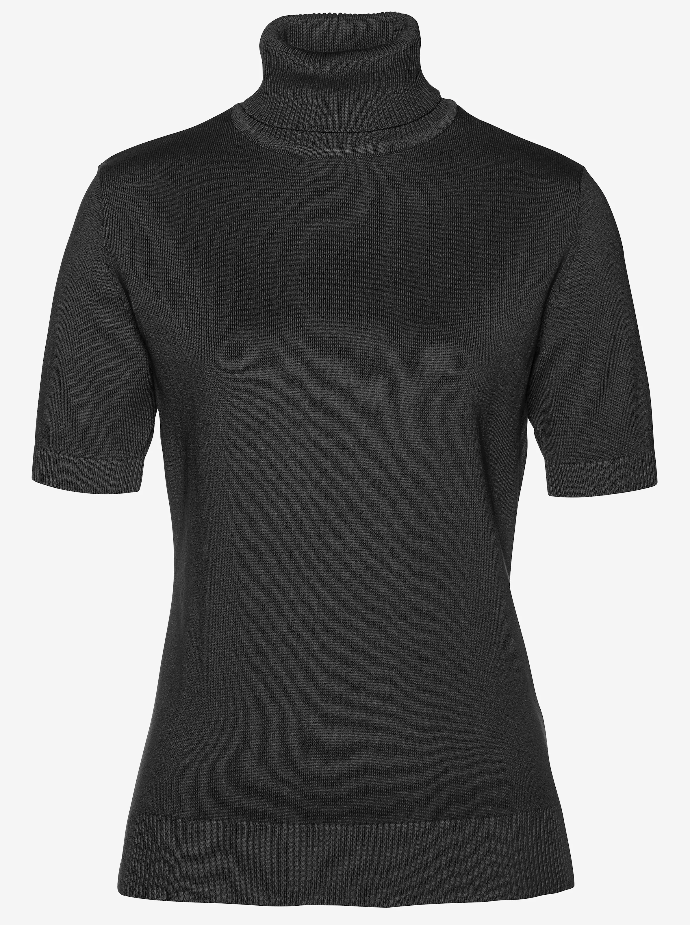 Kurzarmpullover in schwarz
