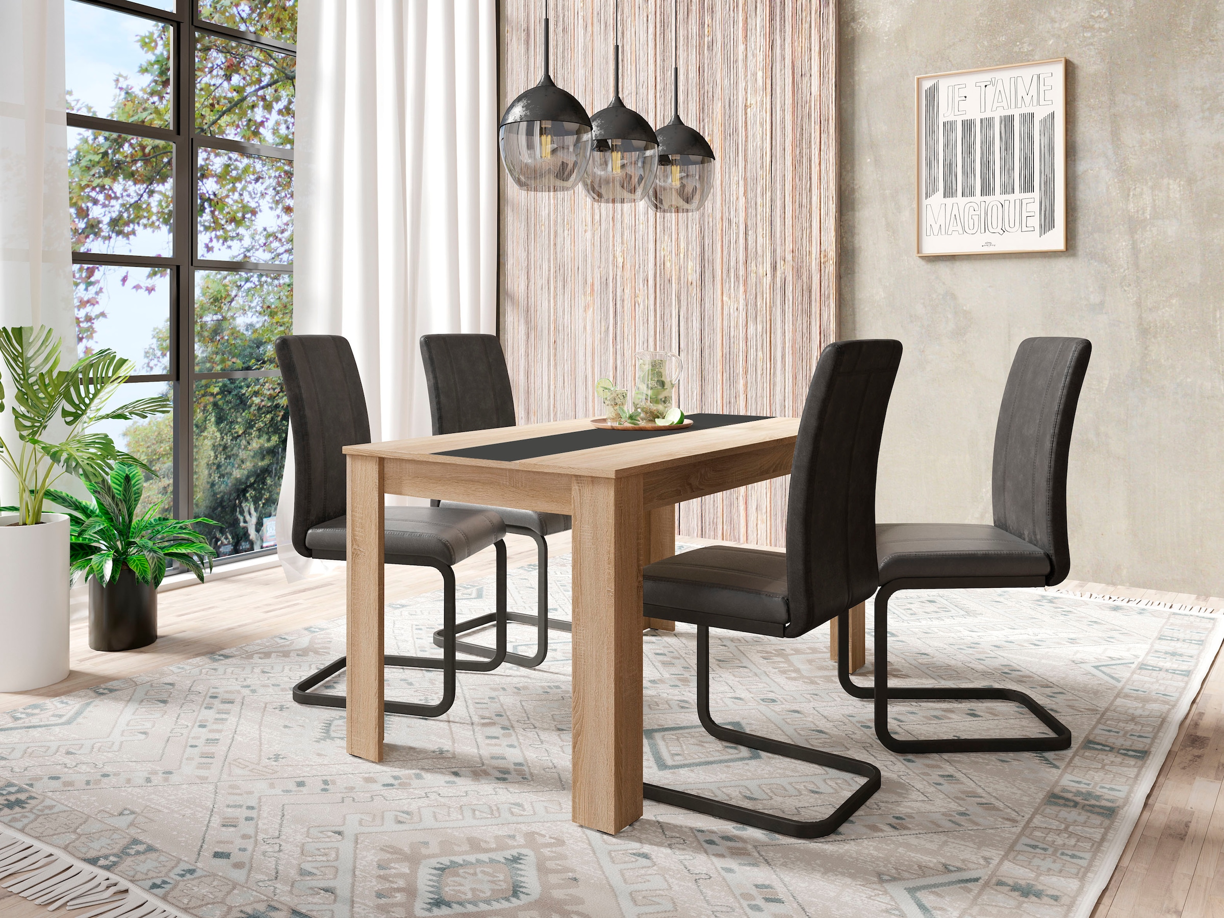 byLIVING Esstisch »Nori« Breite 120, 140 oder 160 cm, Mittelplatte wendbar