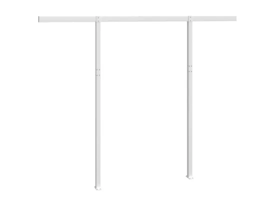 Jeu de poteaux d'auvent blanc 300x245 cm fer