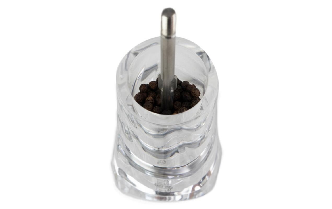 Pfeffermühle Quessant 14 cm, TransparentGewürzmühle für Pfeffer
