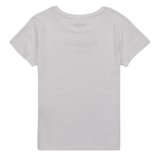 Pepe jeans - HANA GLITTER S/S N - Blanc
