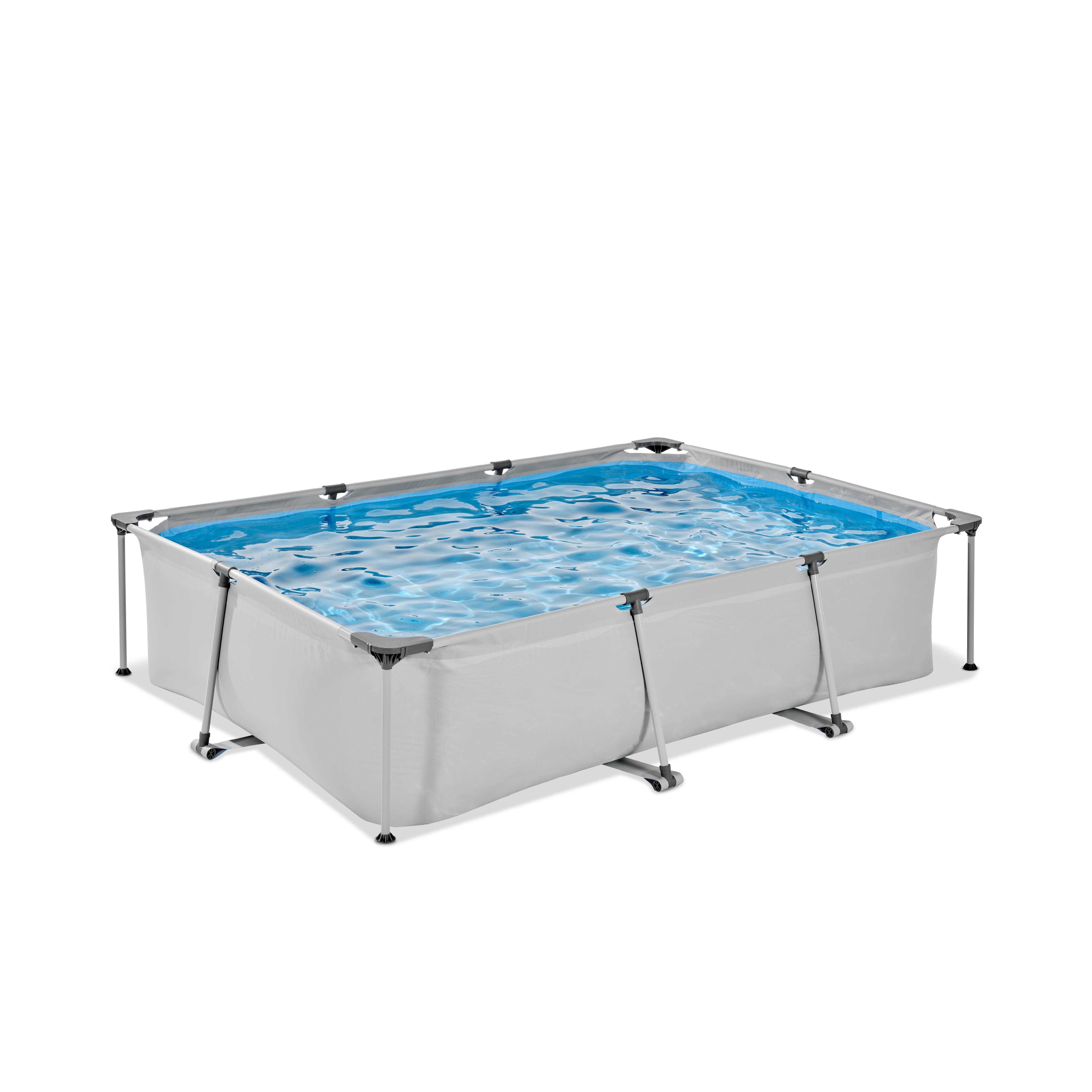 Exit Soft Grey Pool 300x200x65cm with Filter Pump - Grey