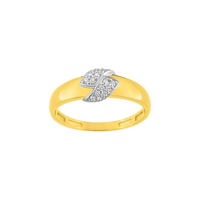 Bague Femme - Oxyde de zirconium - Or 9 Carats