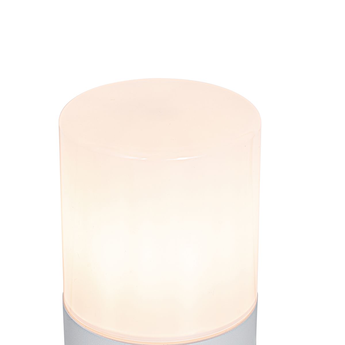 Staande buitenlamp wit met opaal witte kap 50 cm - Odense