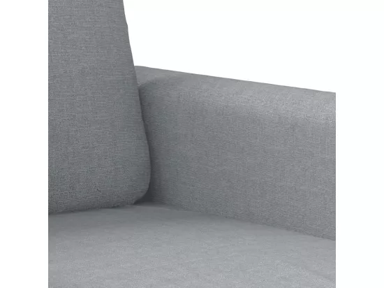 Canapé à 2 places Gris clair 140 cm Tissu