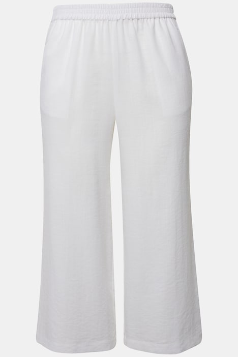 Culotte, wadenlang, weites Bein, Elastikbund