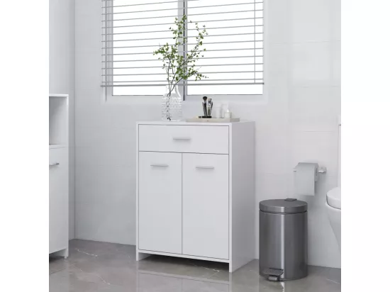 Armoire de salle de bain blanc 60x33x80 cm bois d’ingénierie