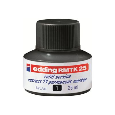 edding RMTK 25 - Recharge d'encre pour marqueur permanent rétractable - noir