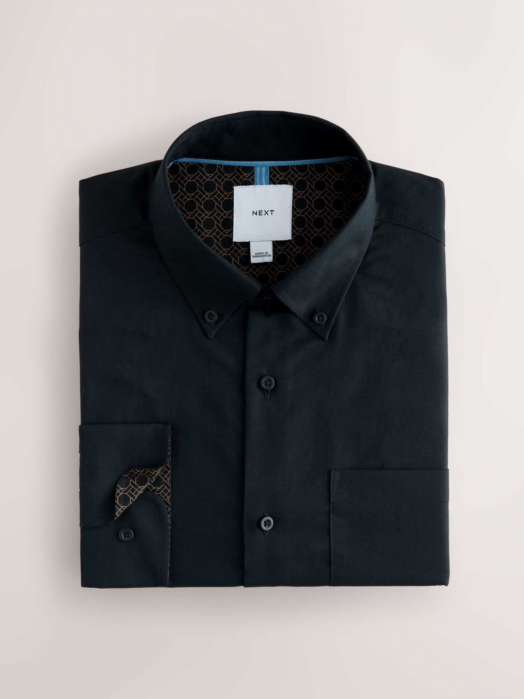 Zwart/goud - Long Sleeve Oxford Shirts 2 Pack