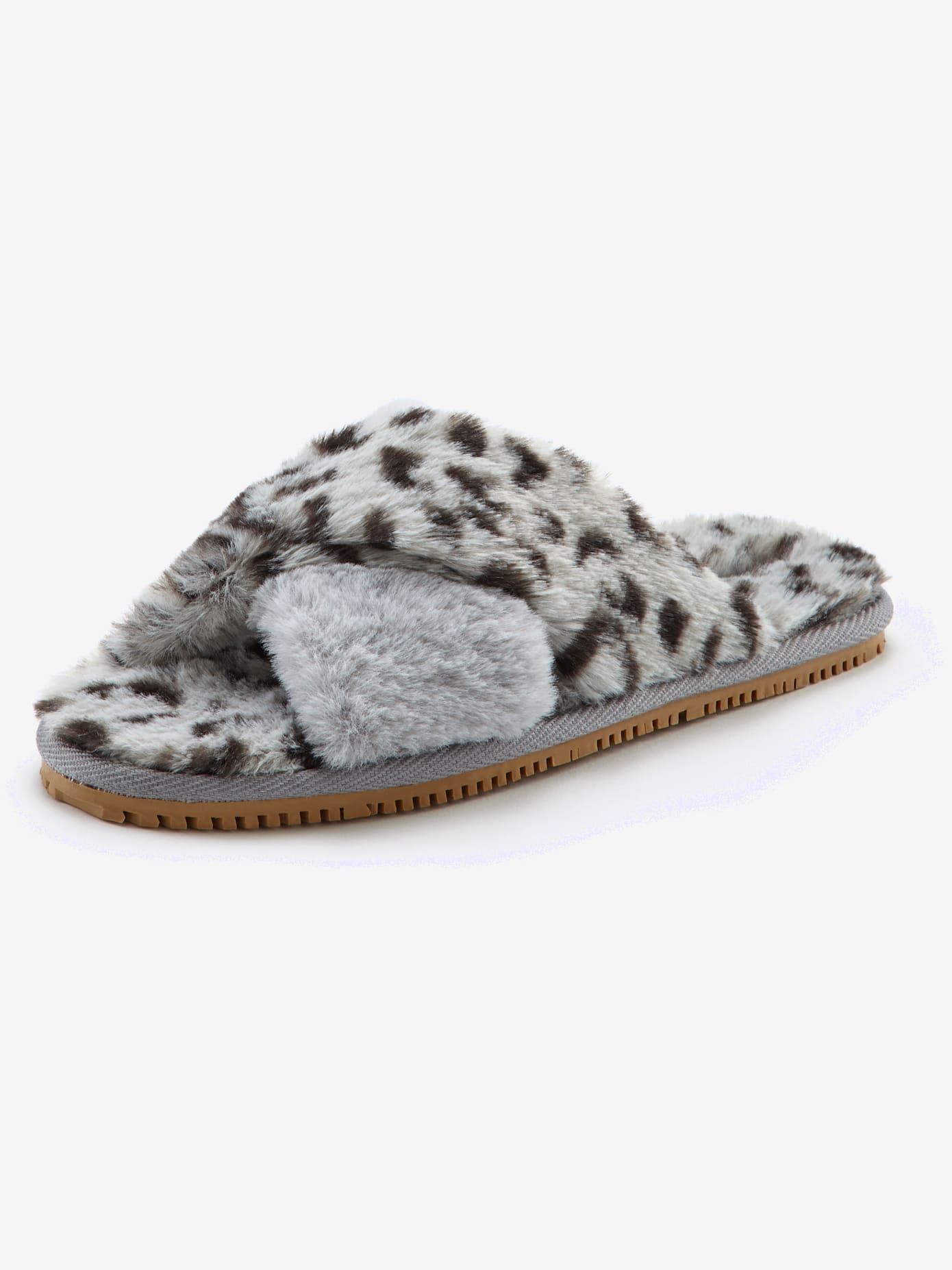 Mules imprimé léopard tendance et bande croisée confortable