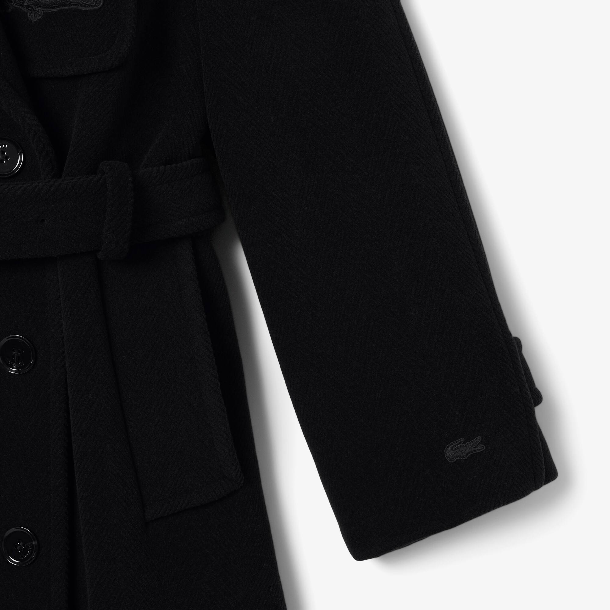 Manteau en laine Défilé AH24 Noir
