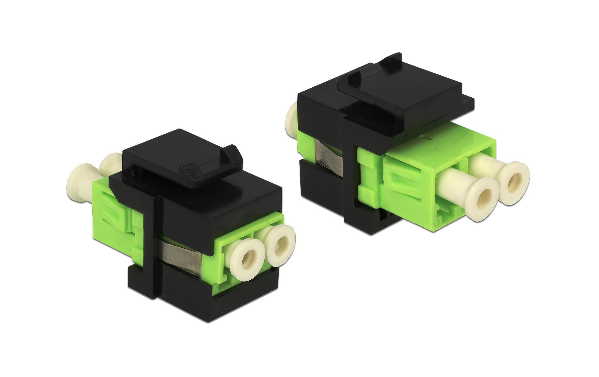 Keystone-Modul LWL Multimode Duplex LC-LC, OM5Delock Keystone Modul LC Duplex Buchse zu LC Duplex Buchse Multimode