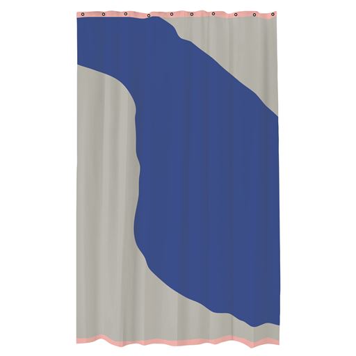 Mette Ditmer Nova Arte Badeforhæng, Light Grey/Cobal, 150x200 cm