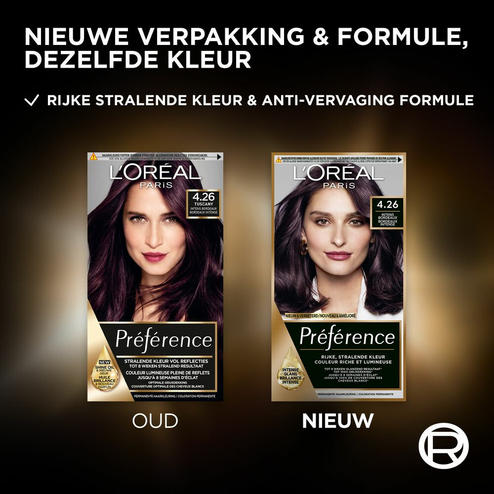 L'Oréal Préférence Permanente Haarkleuring 4.26 Intens Bordeaux