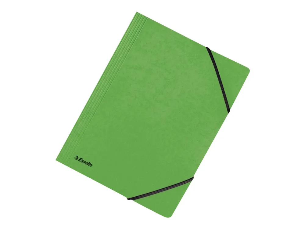 Elastikmappe uden klapper Esselte FSC® A4 Grøn - (25 stk.)