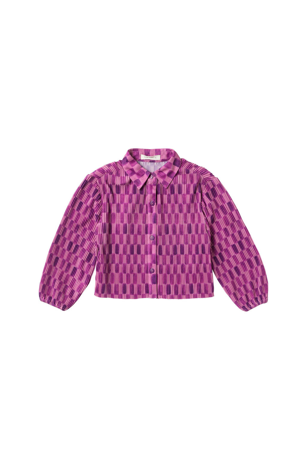 Your Wishes geruite blouse paars/roze