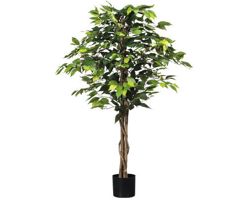 Kunstplant Ficus Benjamin, smal, hoogte: 120 cm, groen