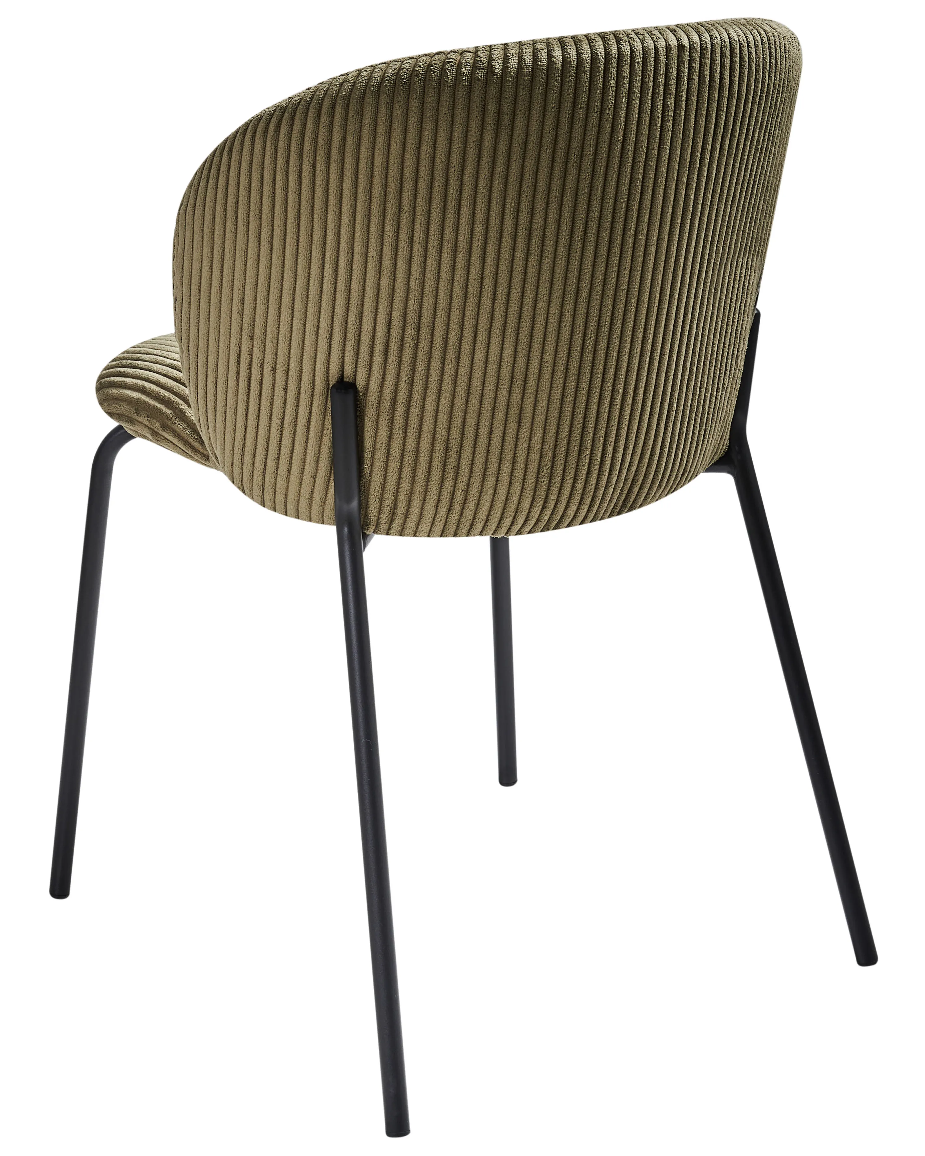 Set van 2 eetkamerstoelen MILES Corduroy Olijfgroen