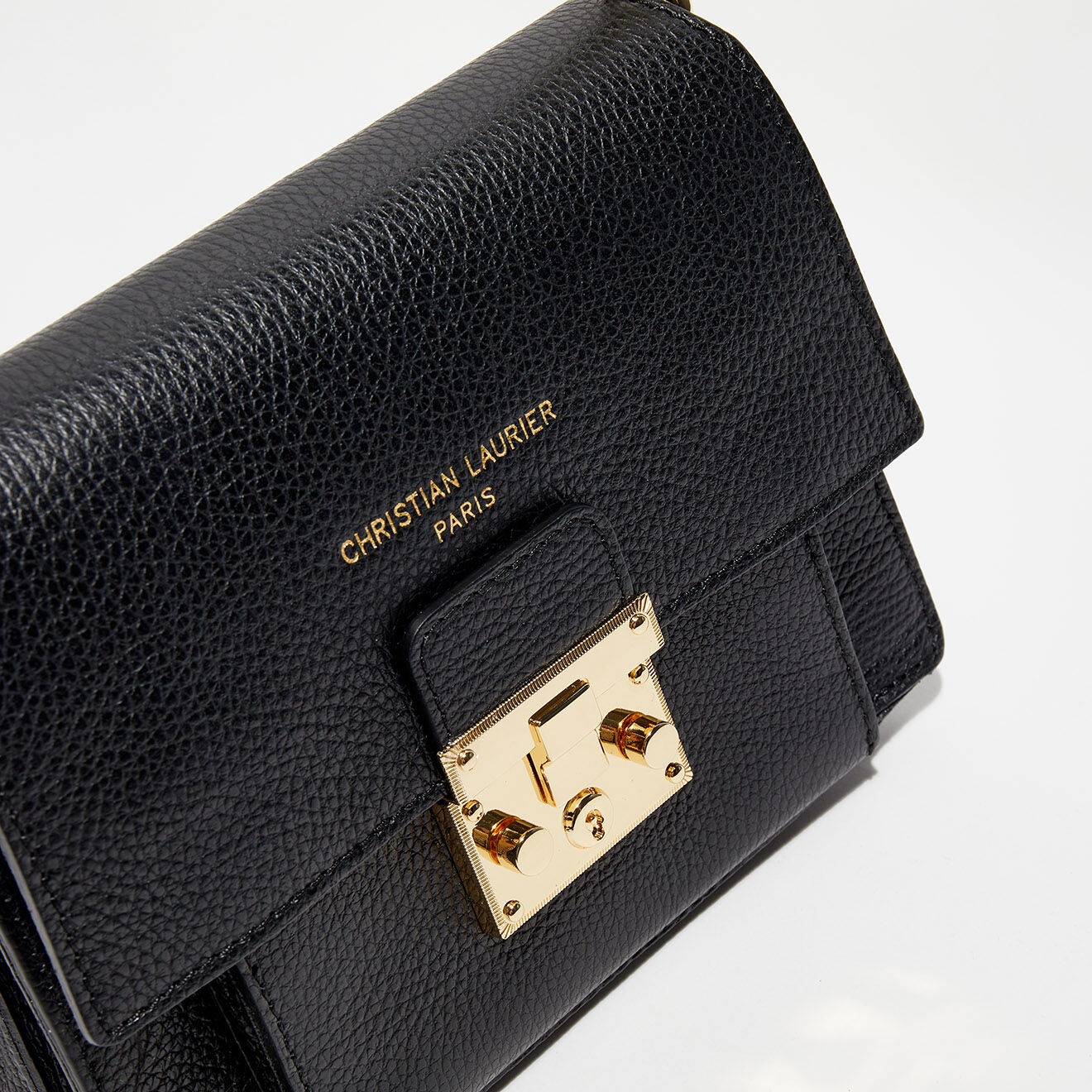 Christian Laurier Sac bandoulière en Cuir Adriana noir - 21.5x16x10 cm