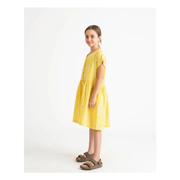 Matona Robe Vichy Lin | Jaune