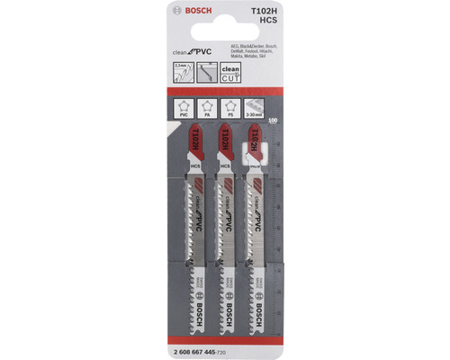Decoupeerzaagblad Bosch T 102 H, 3-pack