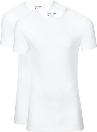 Slater 2-pack Stretch T-shirt Wit 6500 kopen