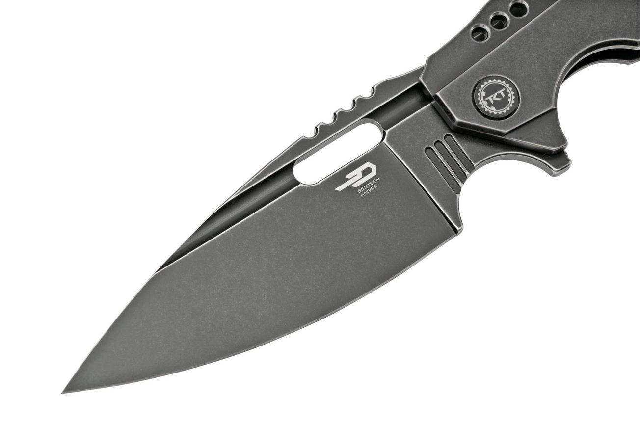 Bestech Shodan BT1910B Black Stonewash zakmes, Todd Knife & Tool design