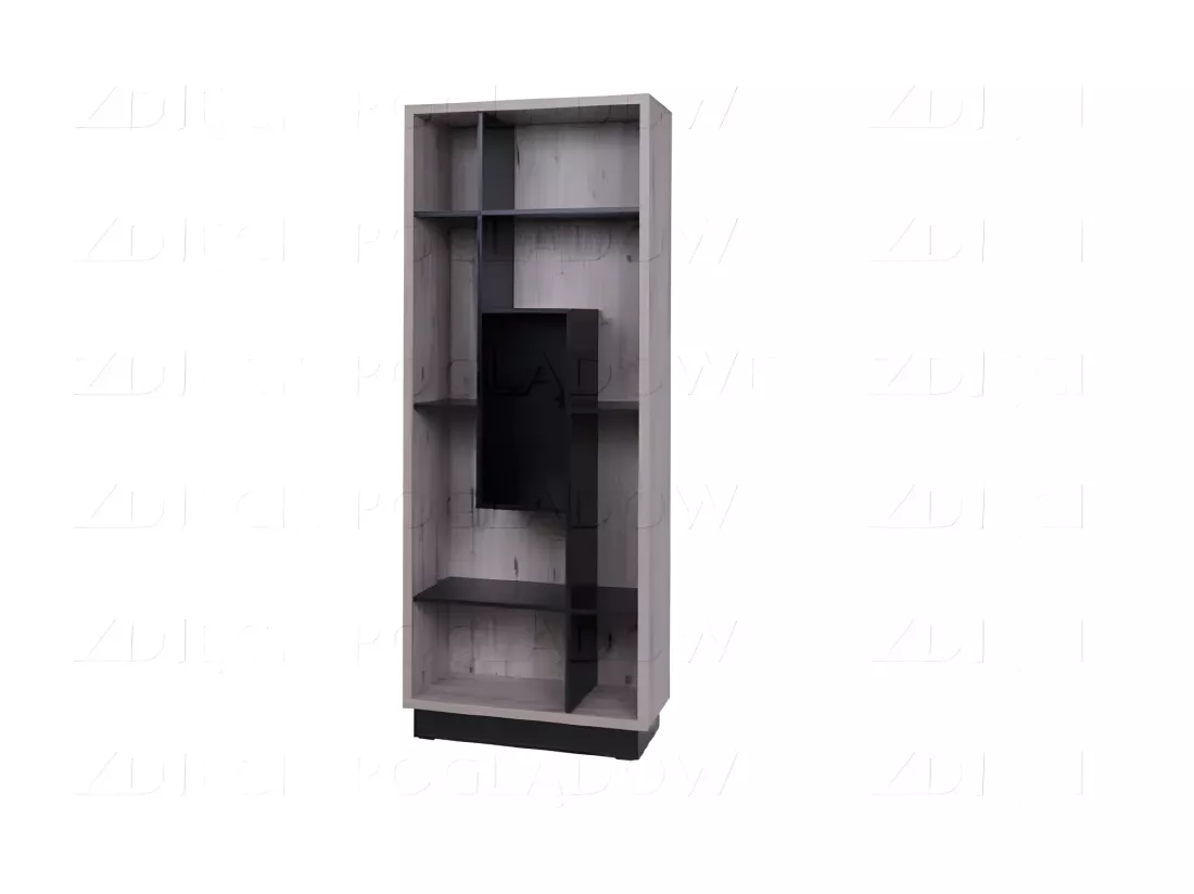 Bibliothèque MALAGA - Coloris chêne Wellington - 75 x 35 x 188 cm