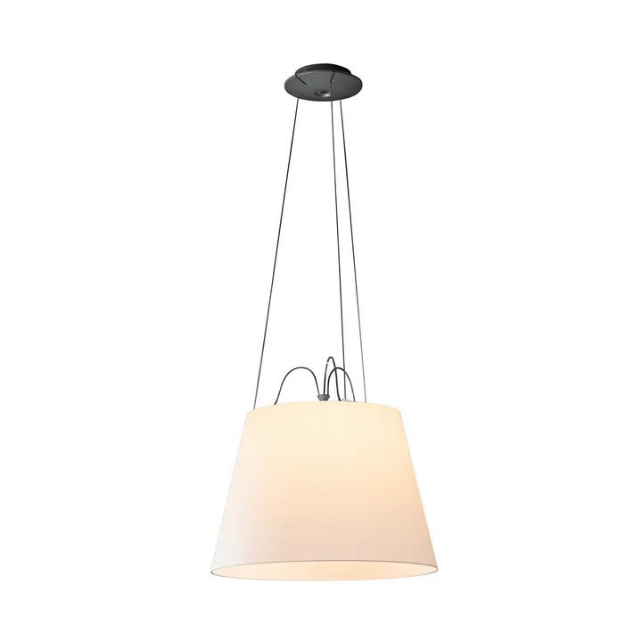 Artemide - Tolomeo Mega Suspension Pendelleuchte, Aluminium / Pergamentschirm H 29 cm x Ø 42 cm