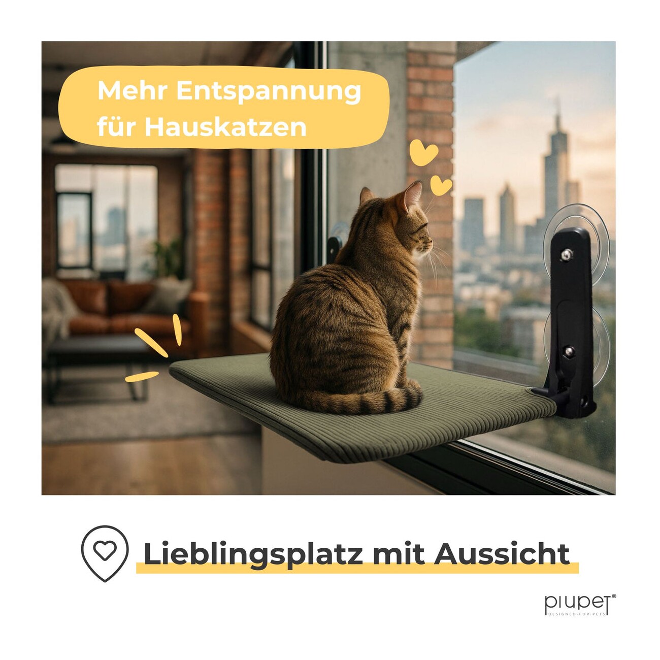 PIUPET Katzenfensterliege grün