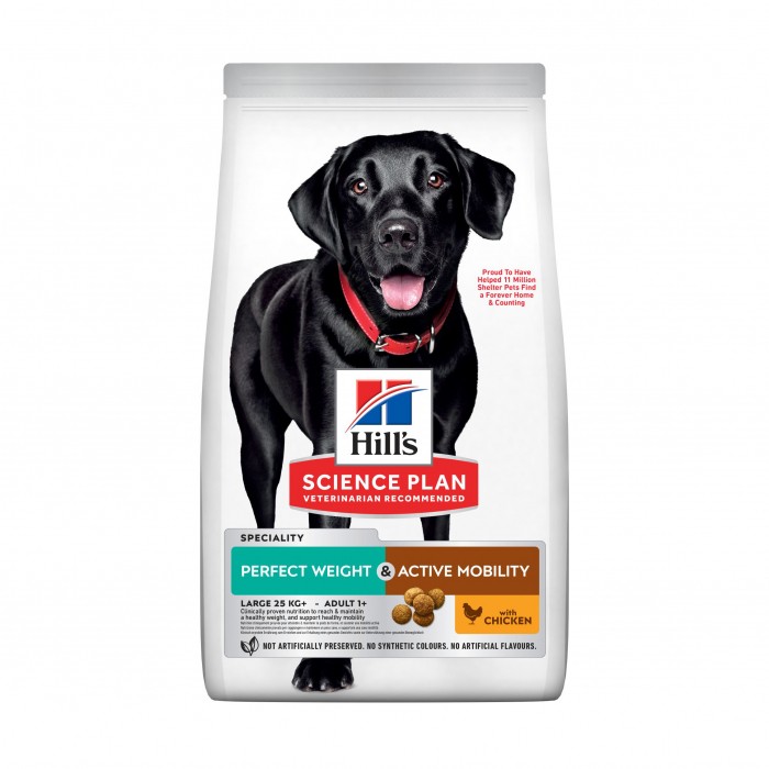 HILL'S Science Plan Perfect Weight & Active Mobility Large Adult au Poulet - Croquettes pour chien
