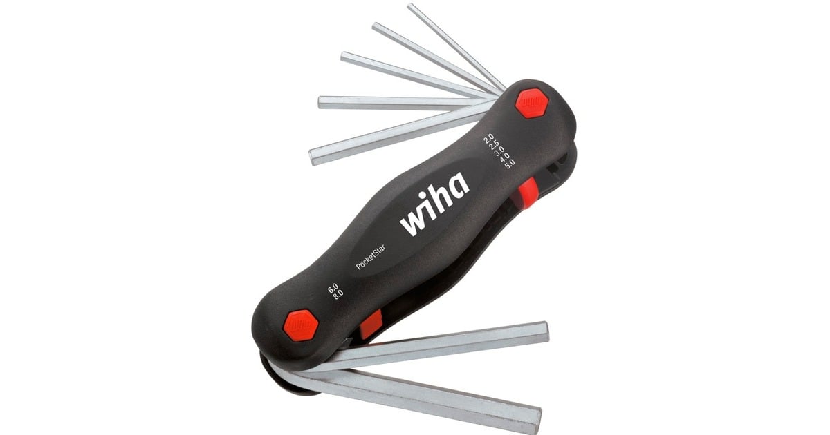 WihaMultitool PocketStar  (Zwart, 7-delig, SB-versie met euroslot ophanger)