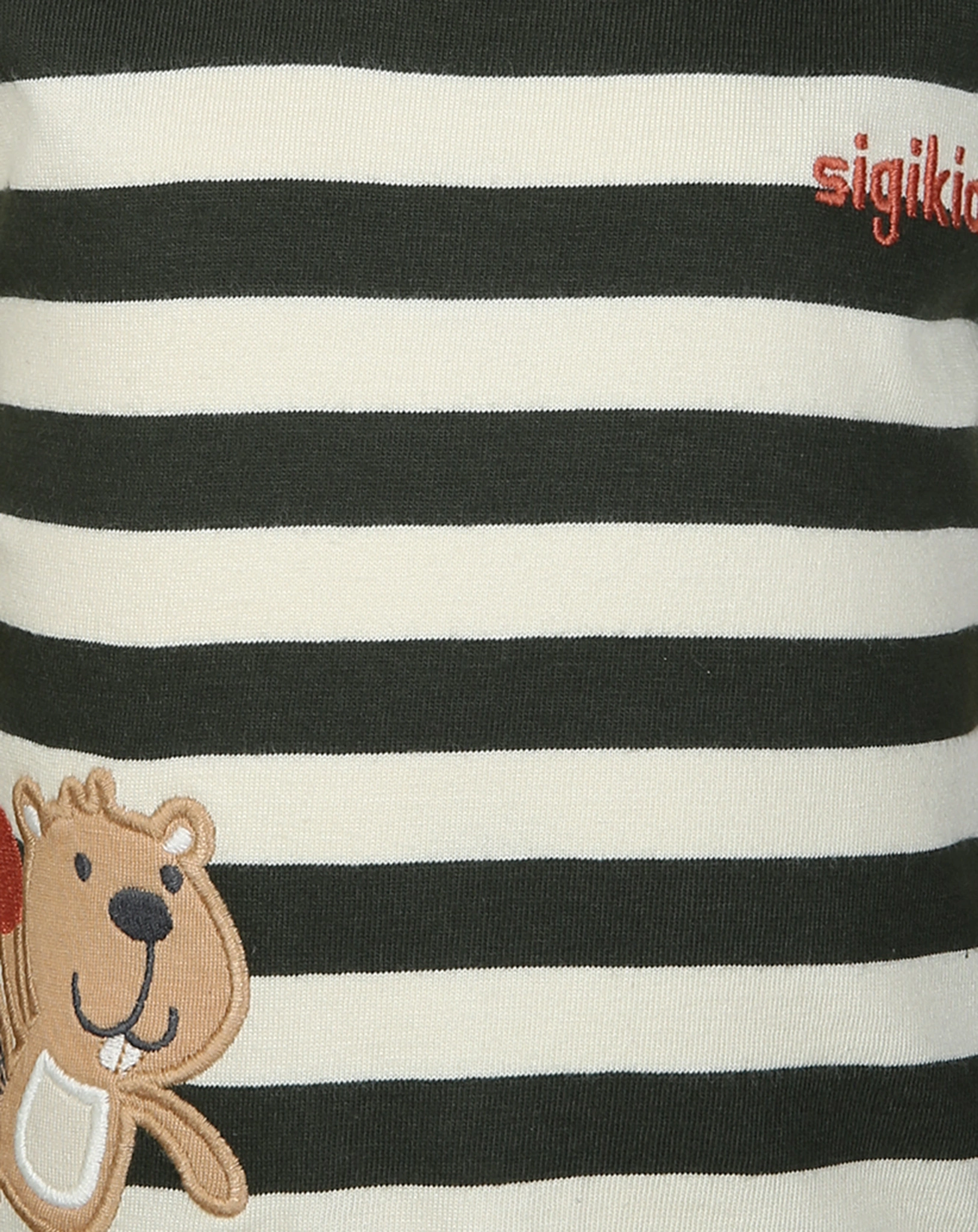 T-Shirt, BabyT-Shirt BABY BIBER gestreift in beige/grün