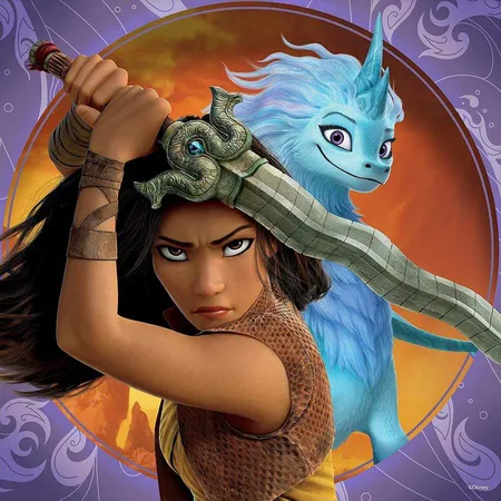 Ravensburger Puzzle - Raya & The Last Dragon, 3 x 49 Teile