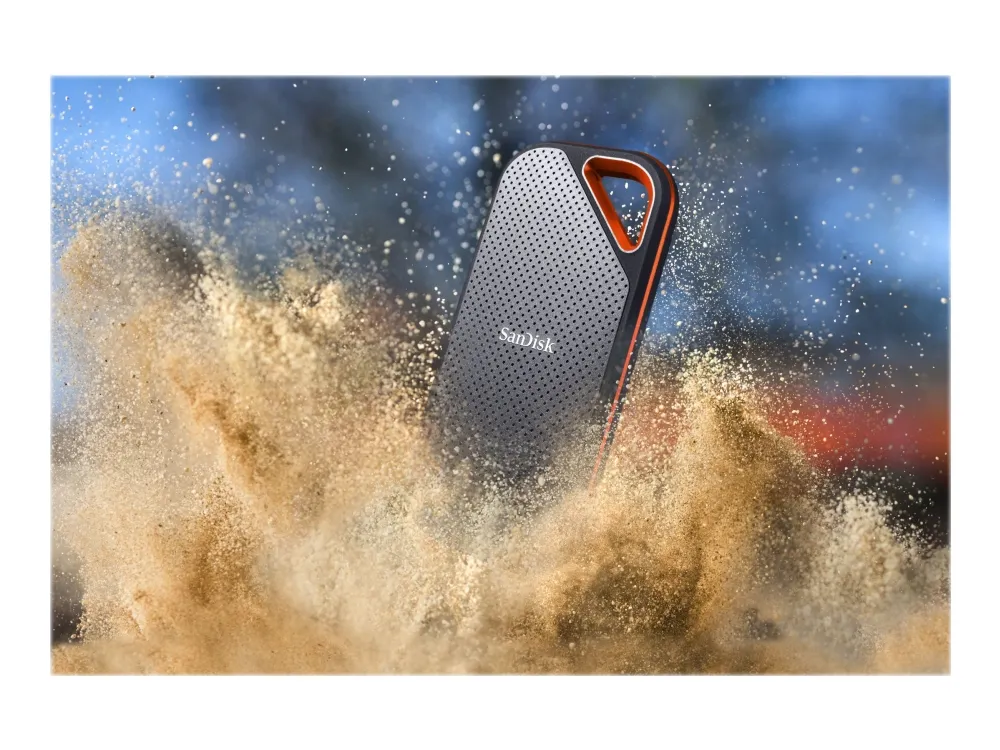 SanDisk Extreme PRO Portable - SSD - krypteret - 2 TB - ekstern (bærbar) - USB 3.2 Gen 2x2 - 256-bit AES - for Intel Next Unit of Computing 13 Pro Kit - NUC13ANHi5