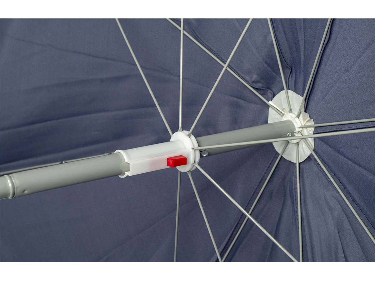 Bo-Camp Ø 165 cm parasol met knikarm - Blue