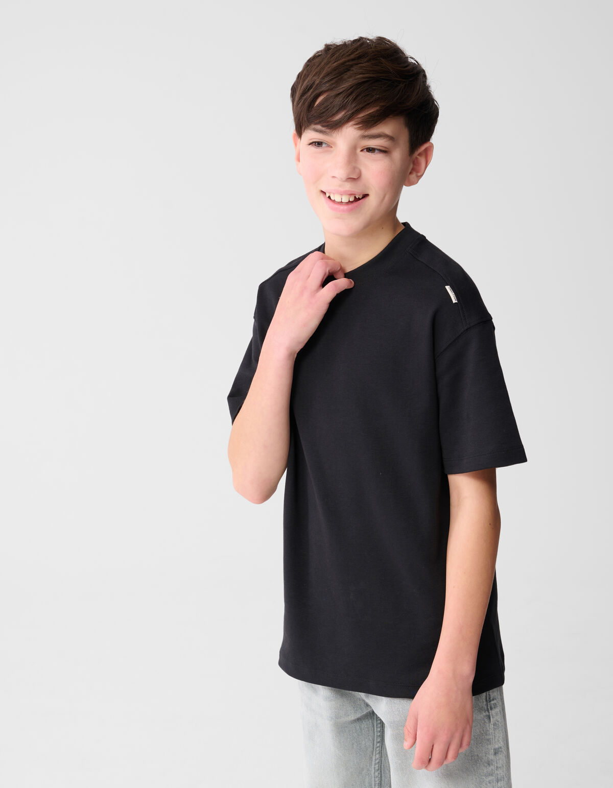 Basis Label T-shirt Zwart