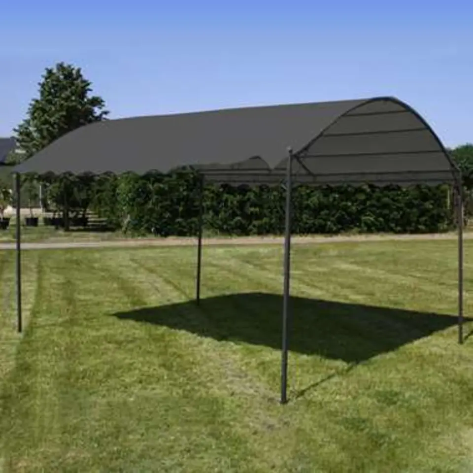 vidaXL - Tuinpaviljoen - Antraciet - Stof