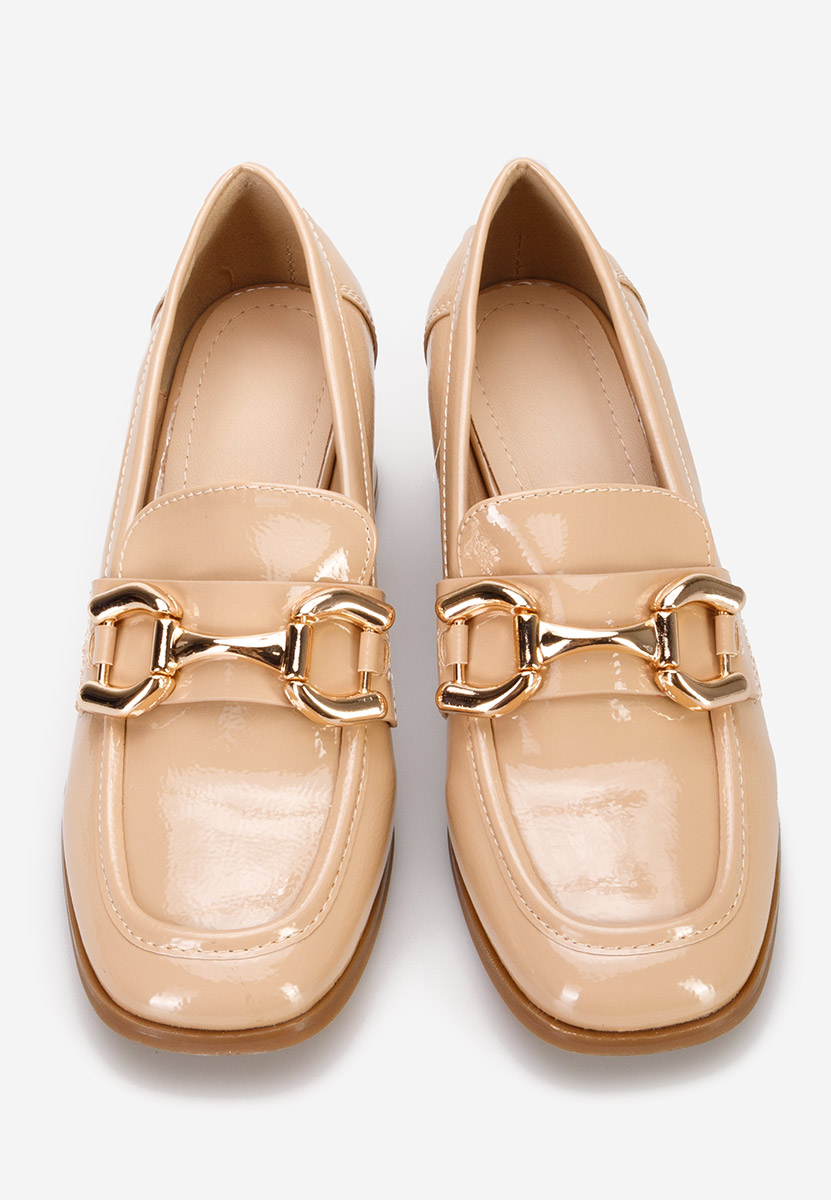 Mocassins à talon beige Alyla