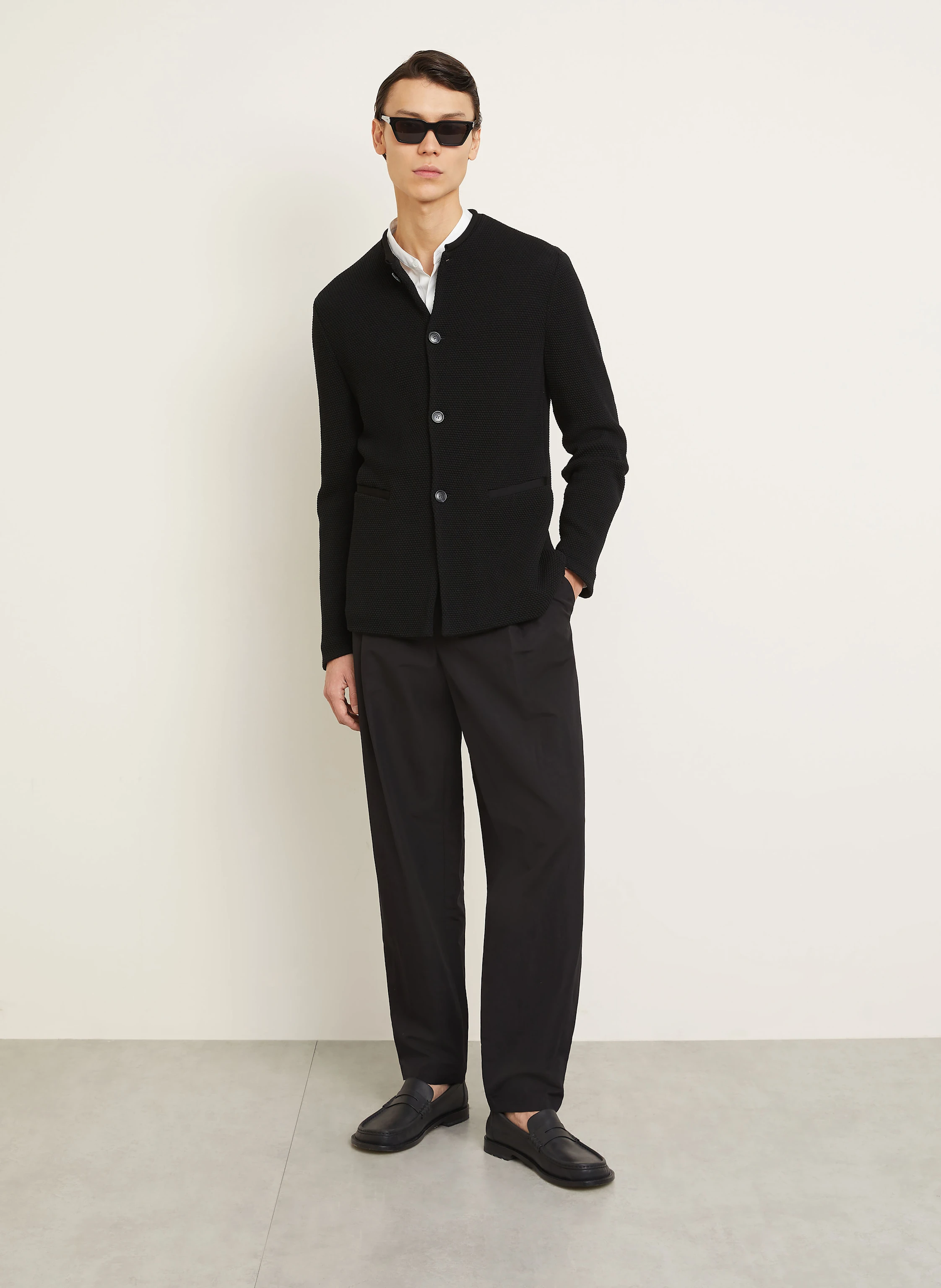 GIORGIO ARMANI Chino Slim Fit mit Leinen