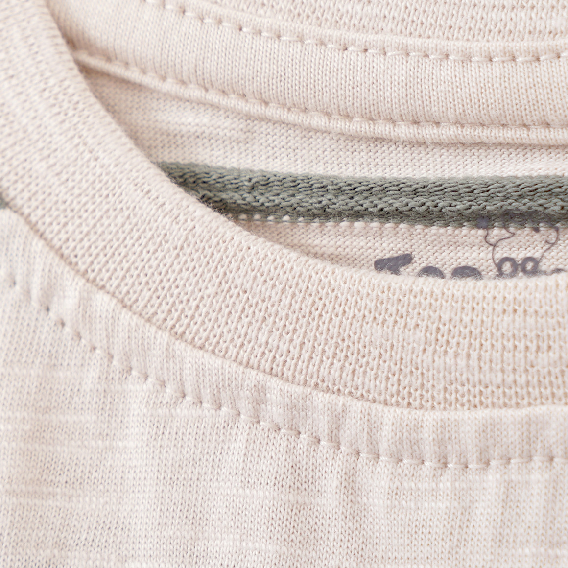 Topomini Baby T-Shirt mit Strukturstreifen beige